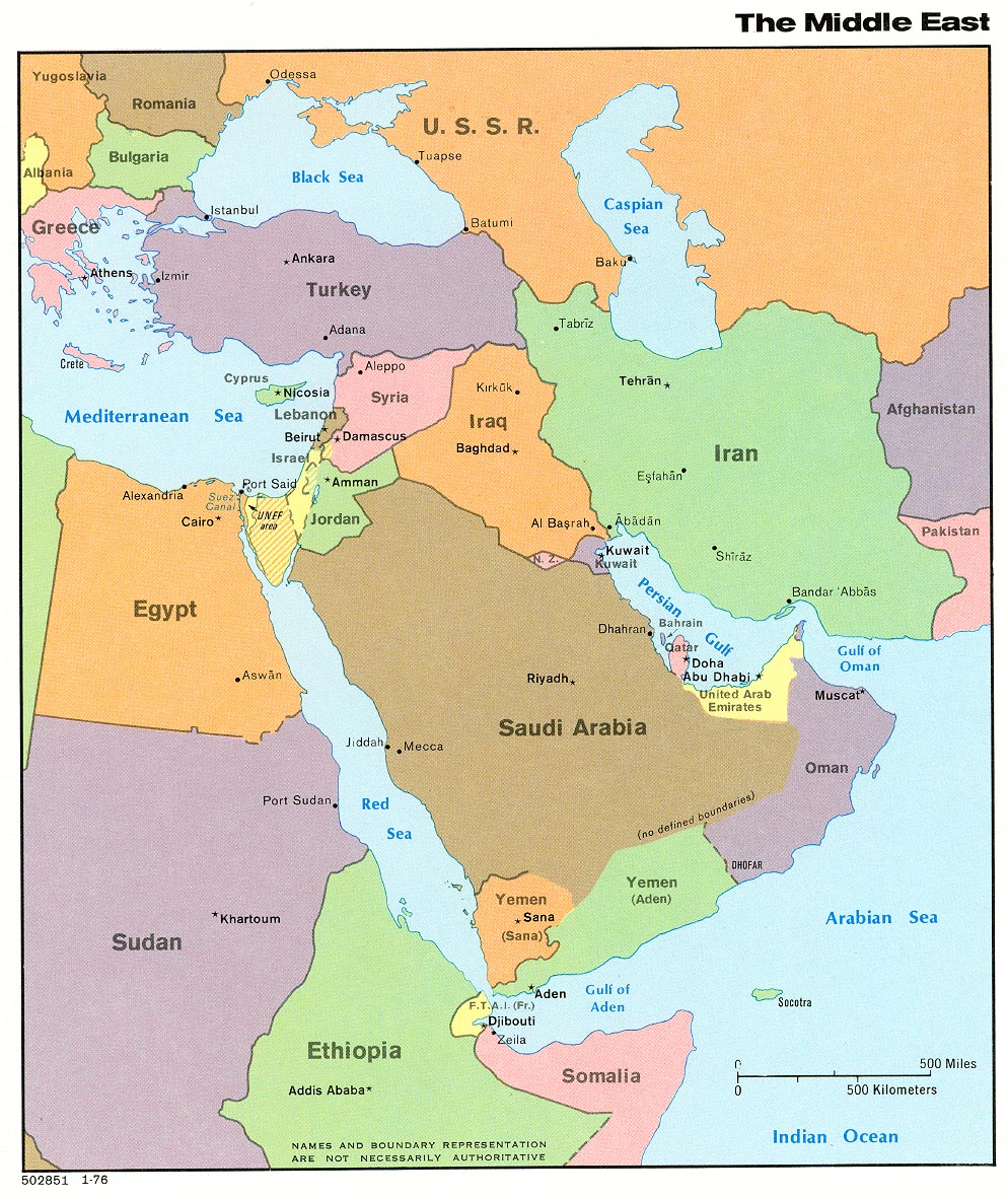 . Middle East Political Map . middle east political map