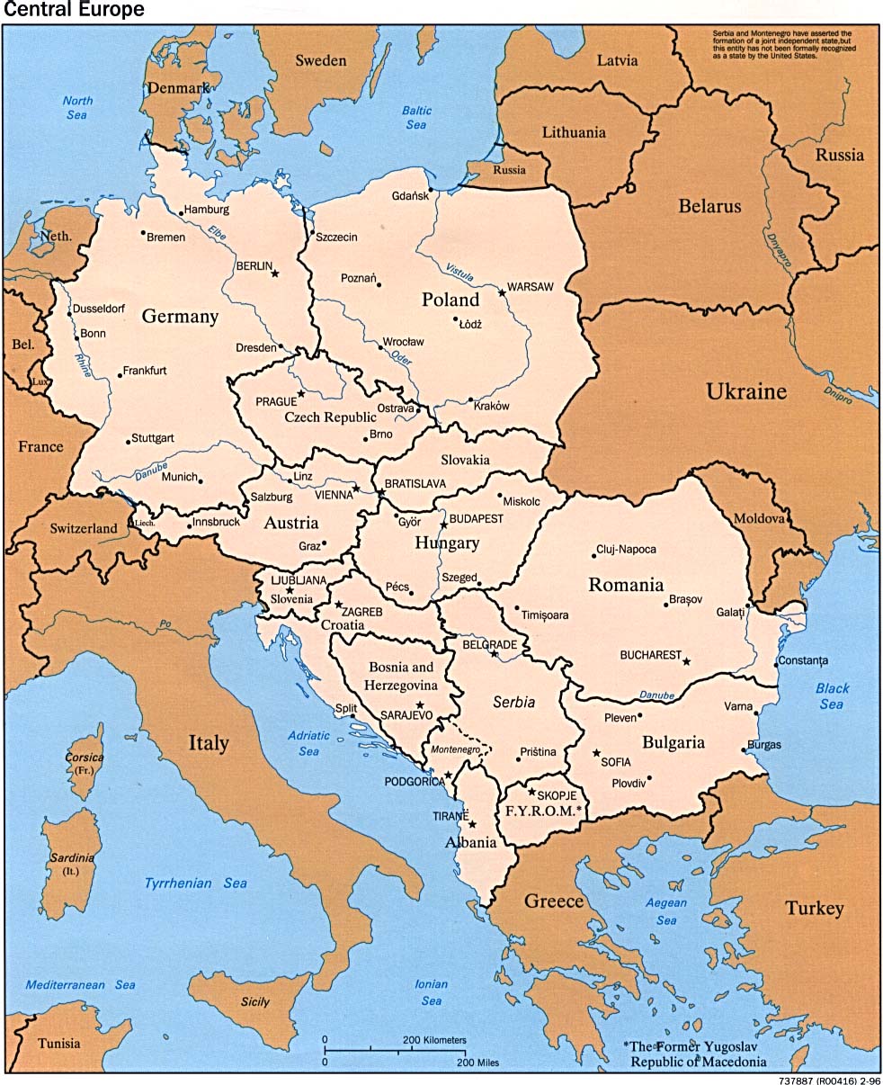Central Europe Political Map . Central Europe Political Map Full Size central europe political map . central europe political map full size
