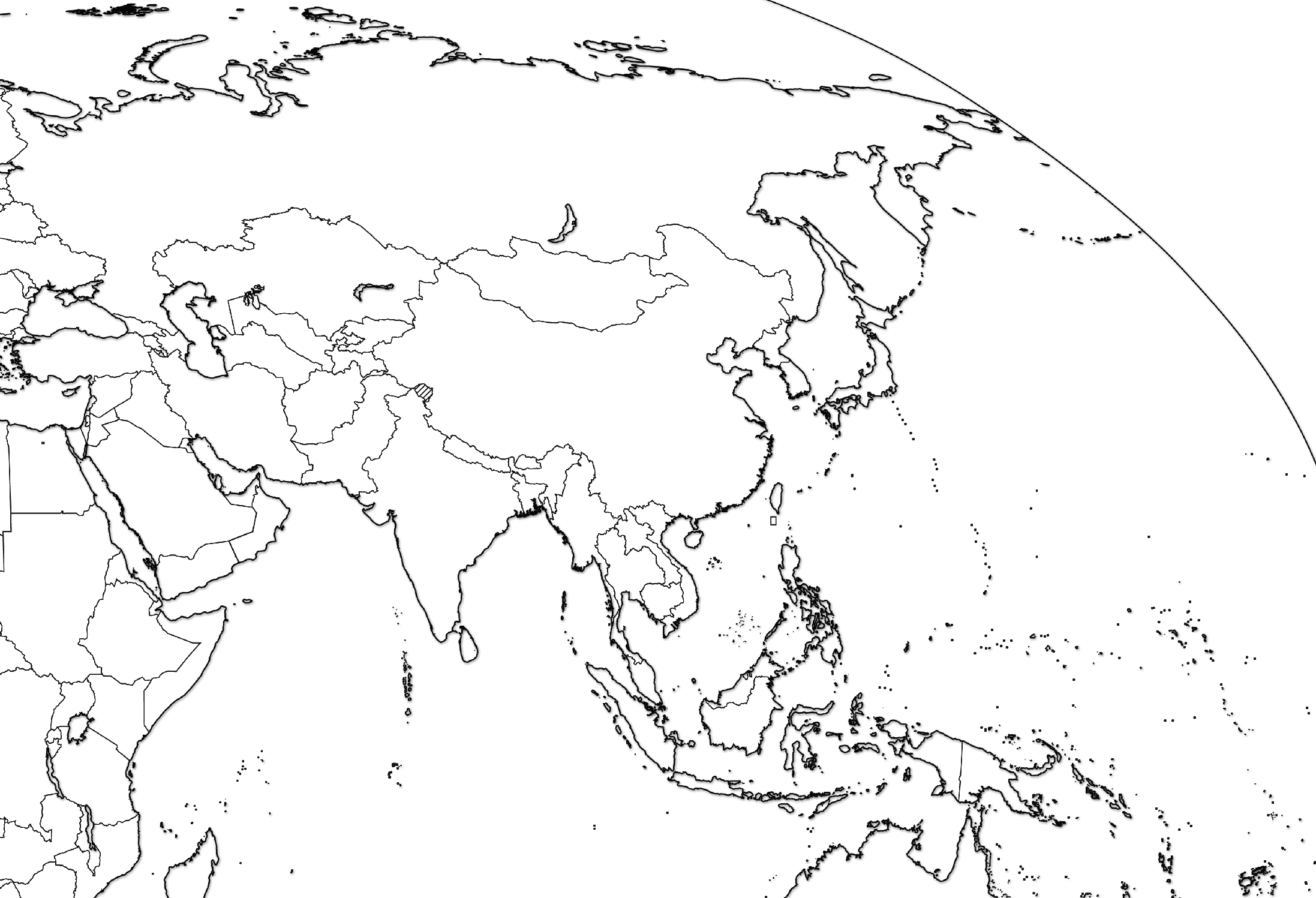 Outline Map Of Asia