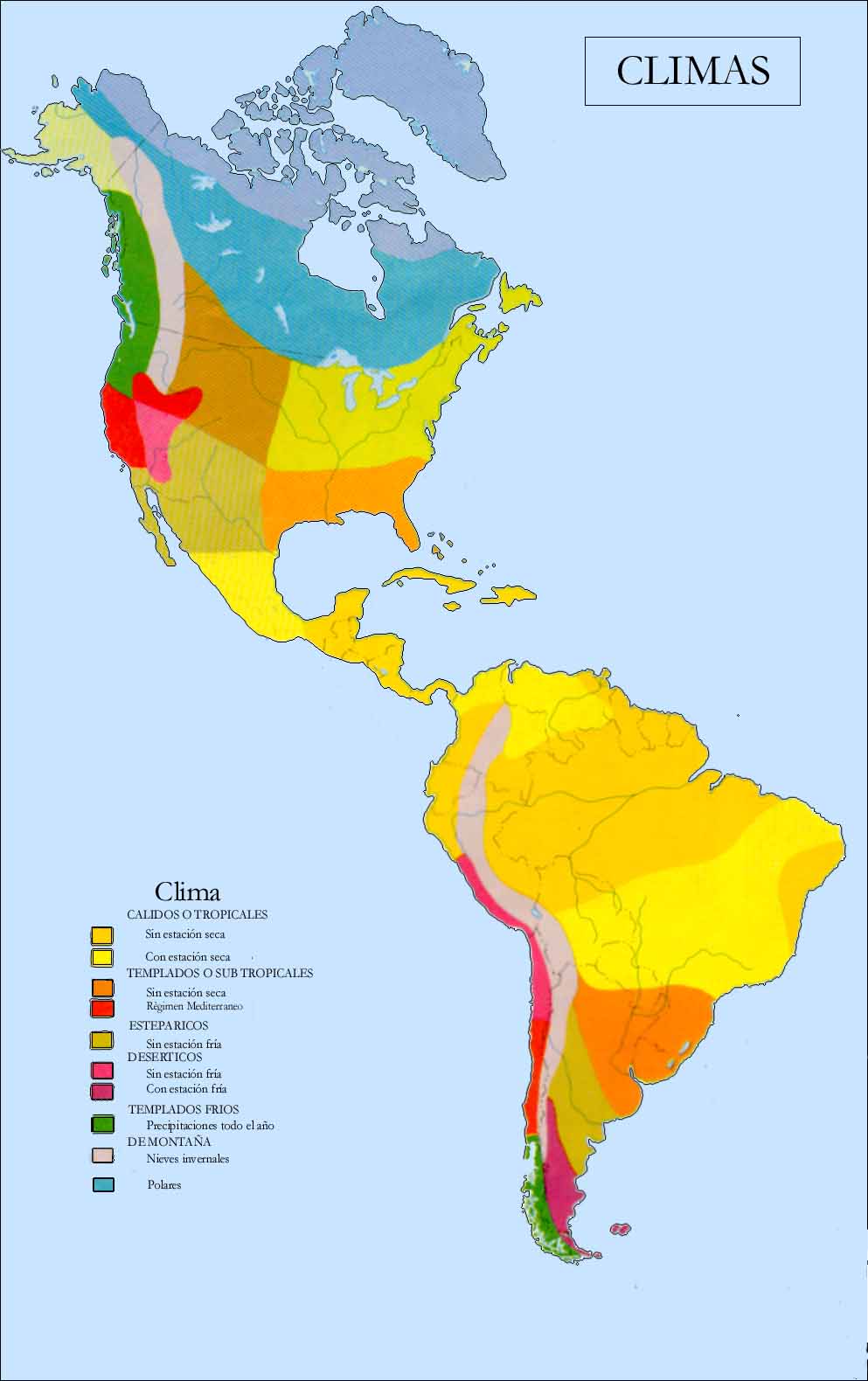 Los climas de América factores, características y variaciones Los climas de América factores, características y variaciones