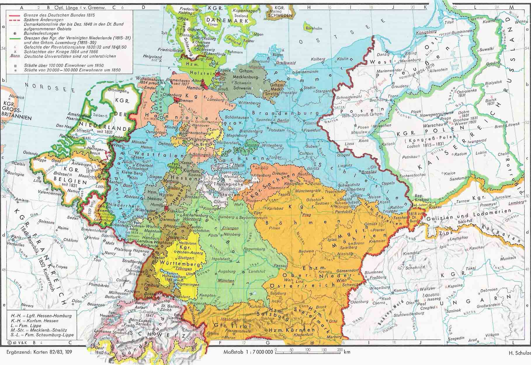 Map Of Europe 1815