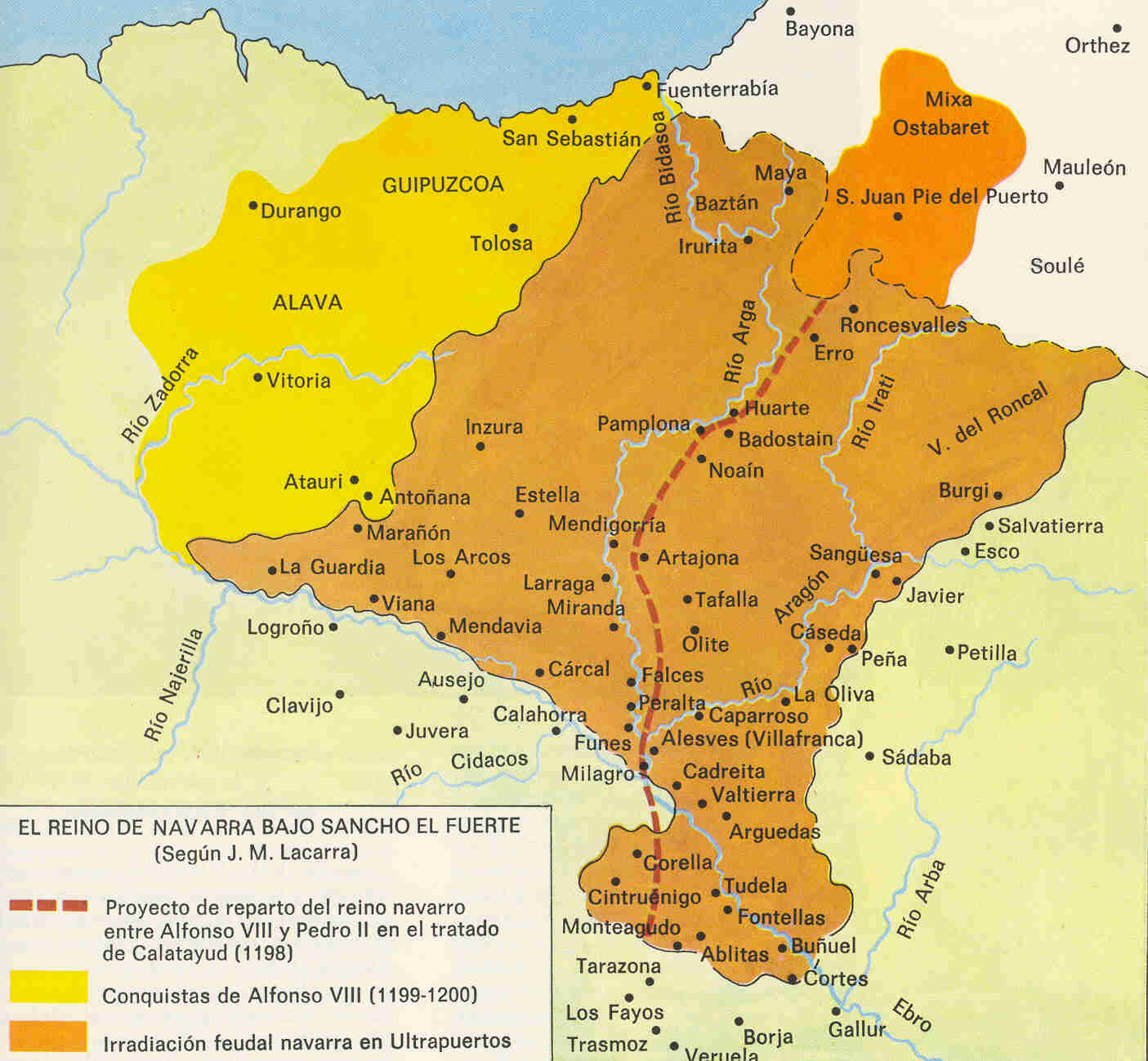 Kingdom of Navarre under Sancho VII Full size