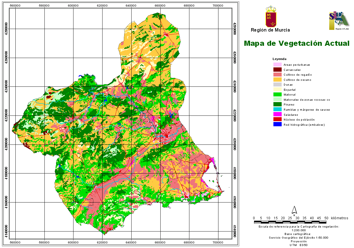 Vegetación de la Región de Murcia Tamaño completo