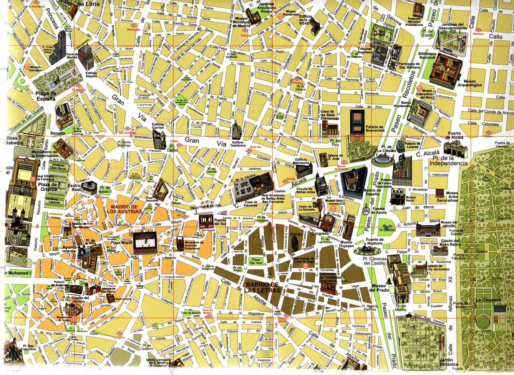 Madrid Tourist Map - madrid tourist map -