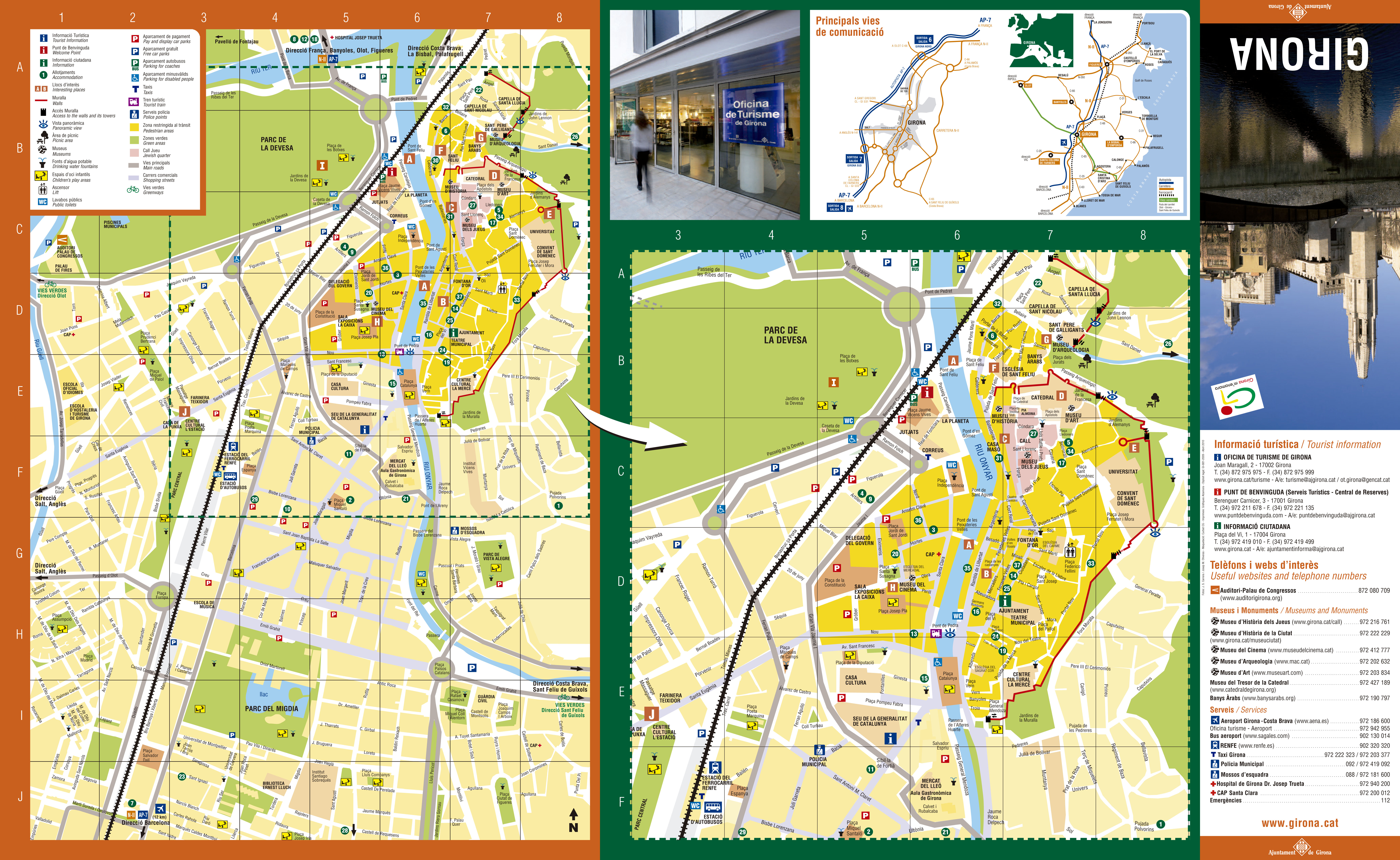 Girona Tourist Map 2010 Full Size