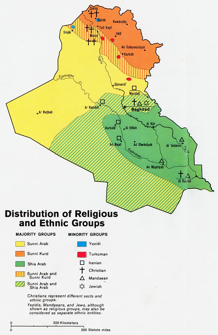 religious and ethnic groups in iraq 1978 full size size of iraq