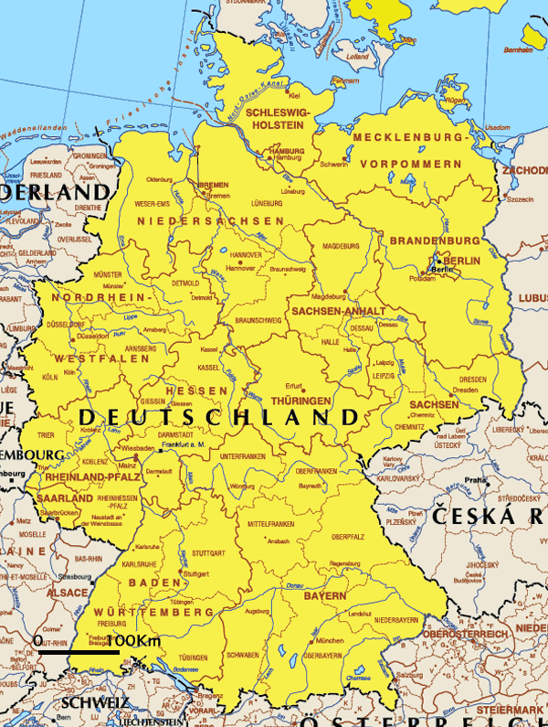 political map of germany