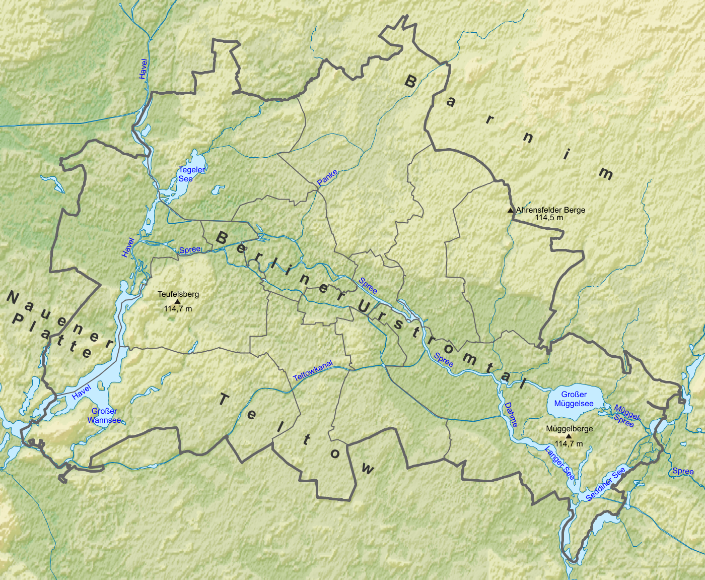 physical map of berlin 2010 full size
