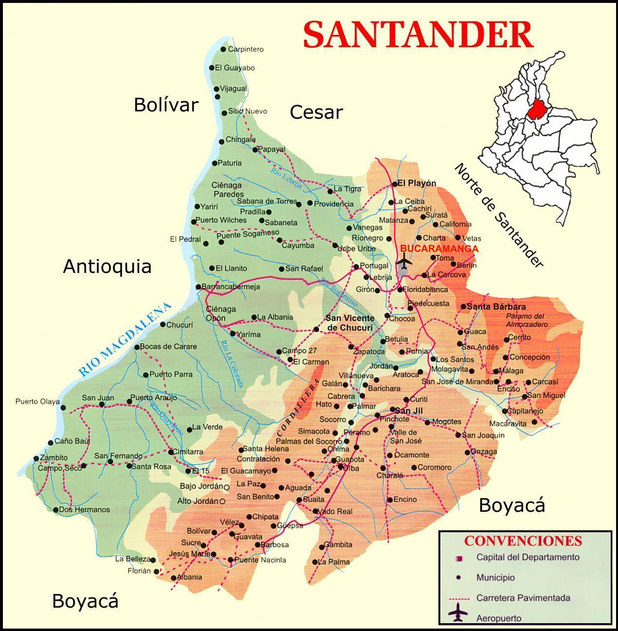 Santander road map - Full size