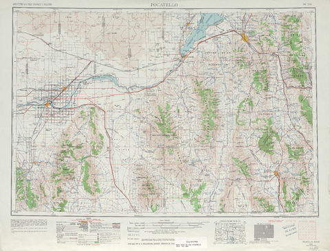 pocatello topographic map sheet united states 1962 pocatello sheet