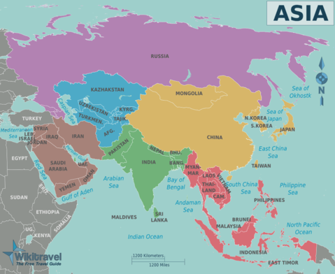 Resultado de imagen de mapa de asia politico mudo