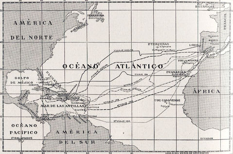 rutas de los barcos de cristobal colon los viajes de crist 243 bal col 243 n en 1492 1493 1498 y 1502 rutas de los barcos de cristobal colon los viajes de crist 243 bal col 243 n en 1492 1493 1498 y 1502