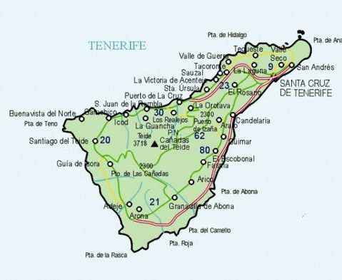 Vector map Santa Cruz de Tenerife