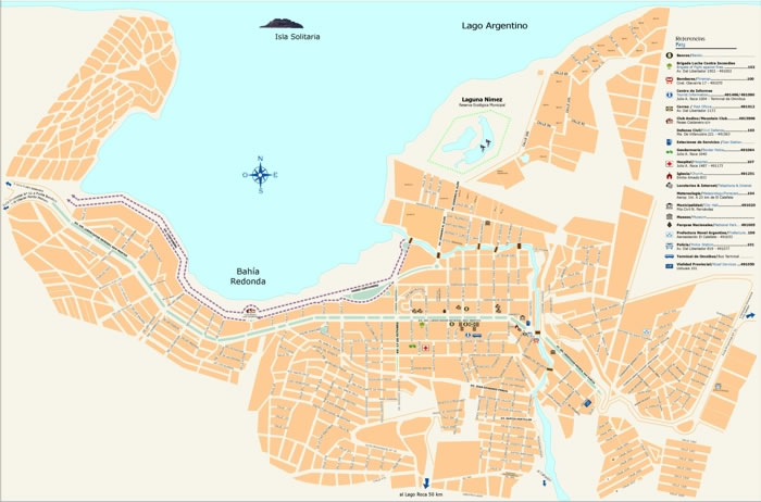 Map Of El Calafate Argentina