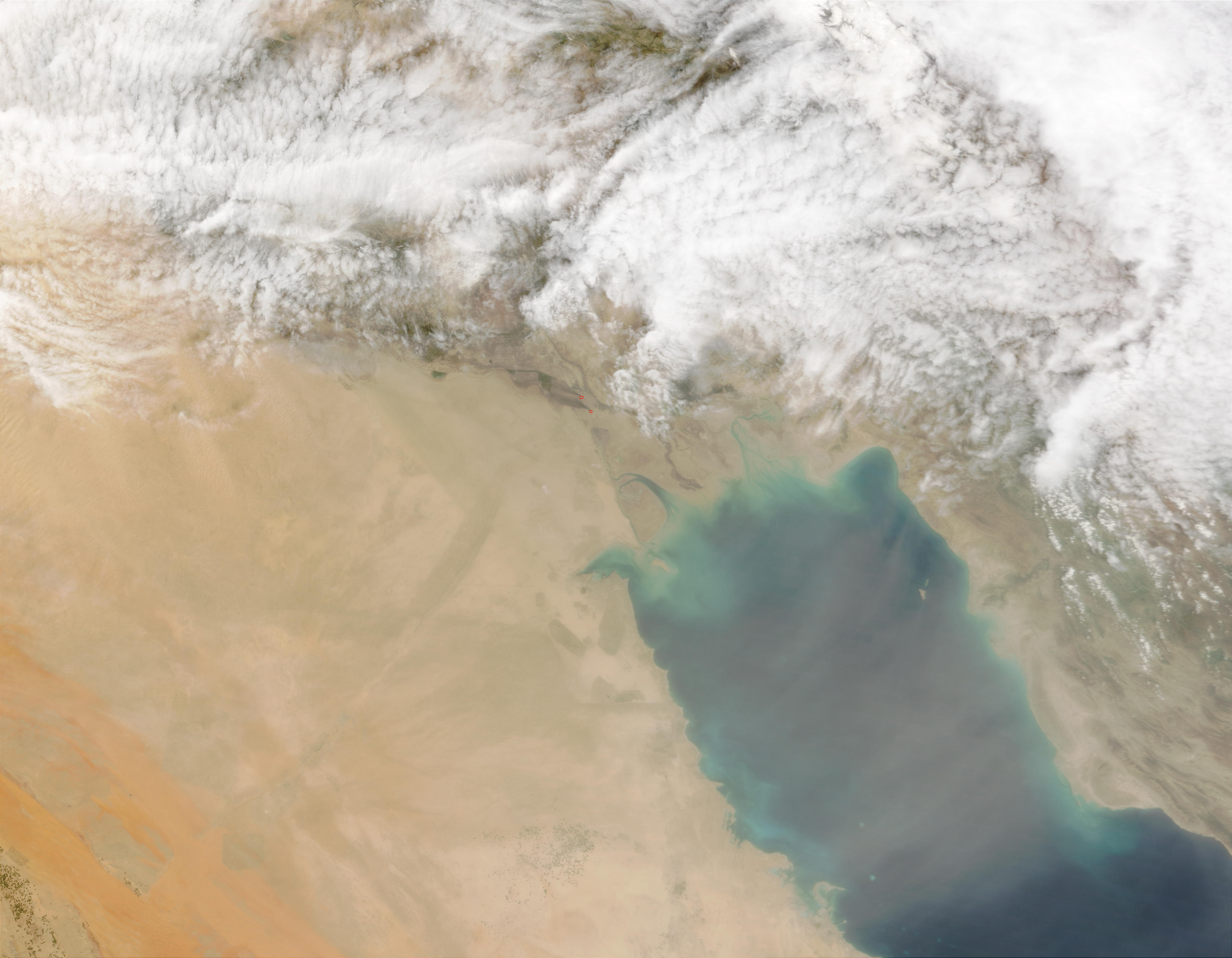 Dust storm over the Persian Gulf Full size
