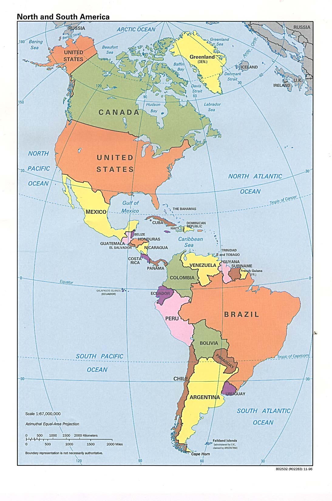 Mapa de América - Tamaño completo | Gifex