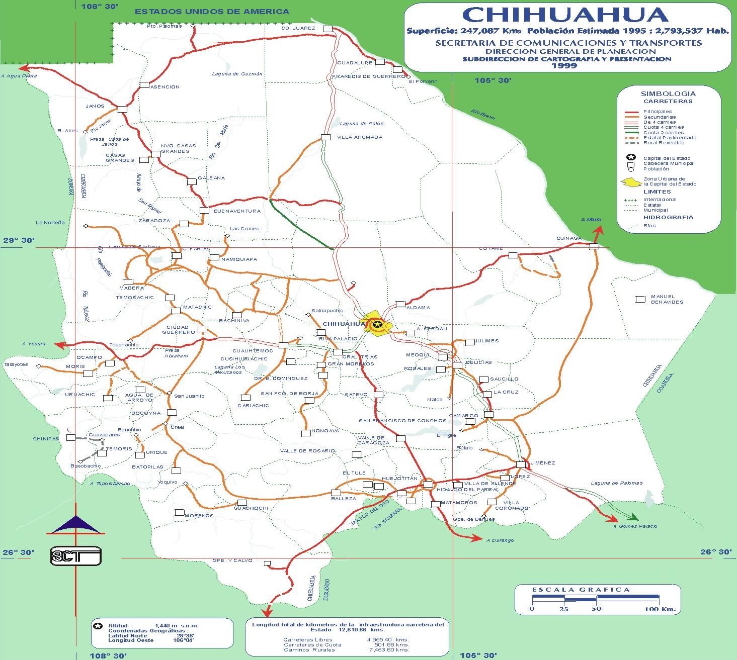 Mapa De Carreteras De Chihuahua Mapacarreteras Org My Xxx Hot Girl