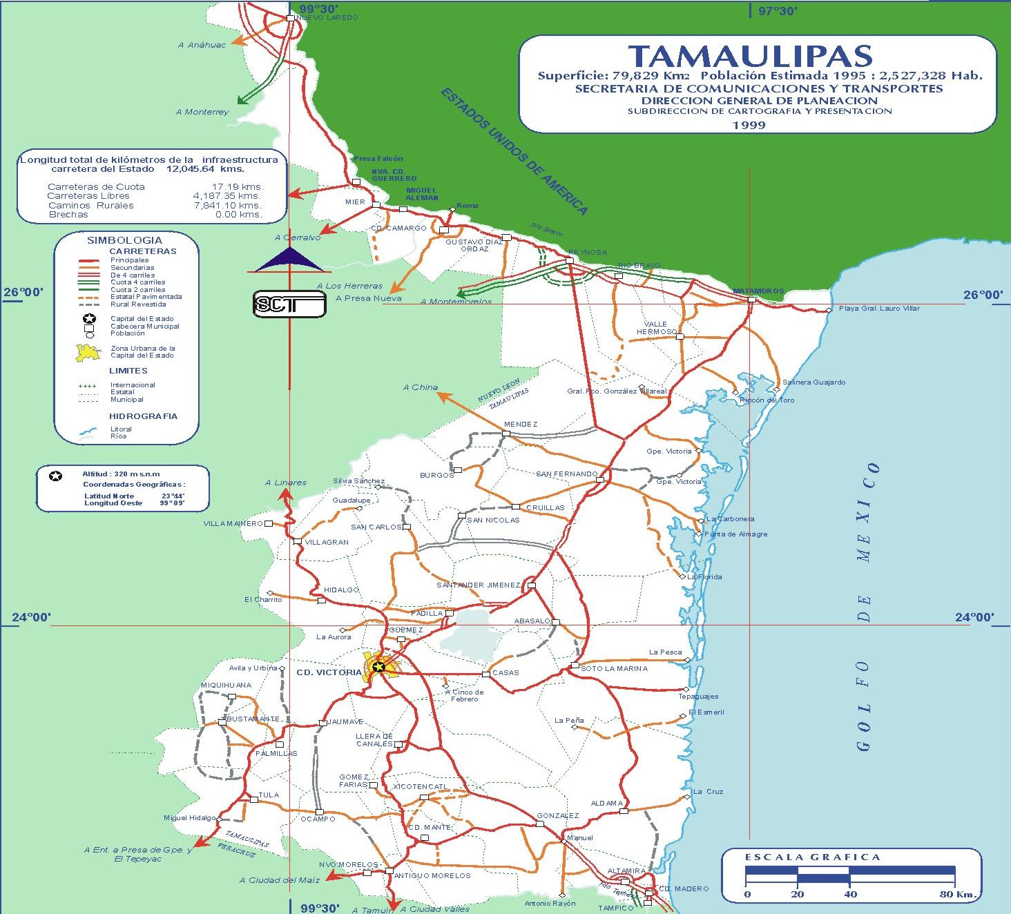 mapa-de-carreteras-de-tamaulipas-1999-tama-o-completo