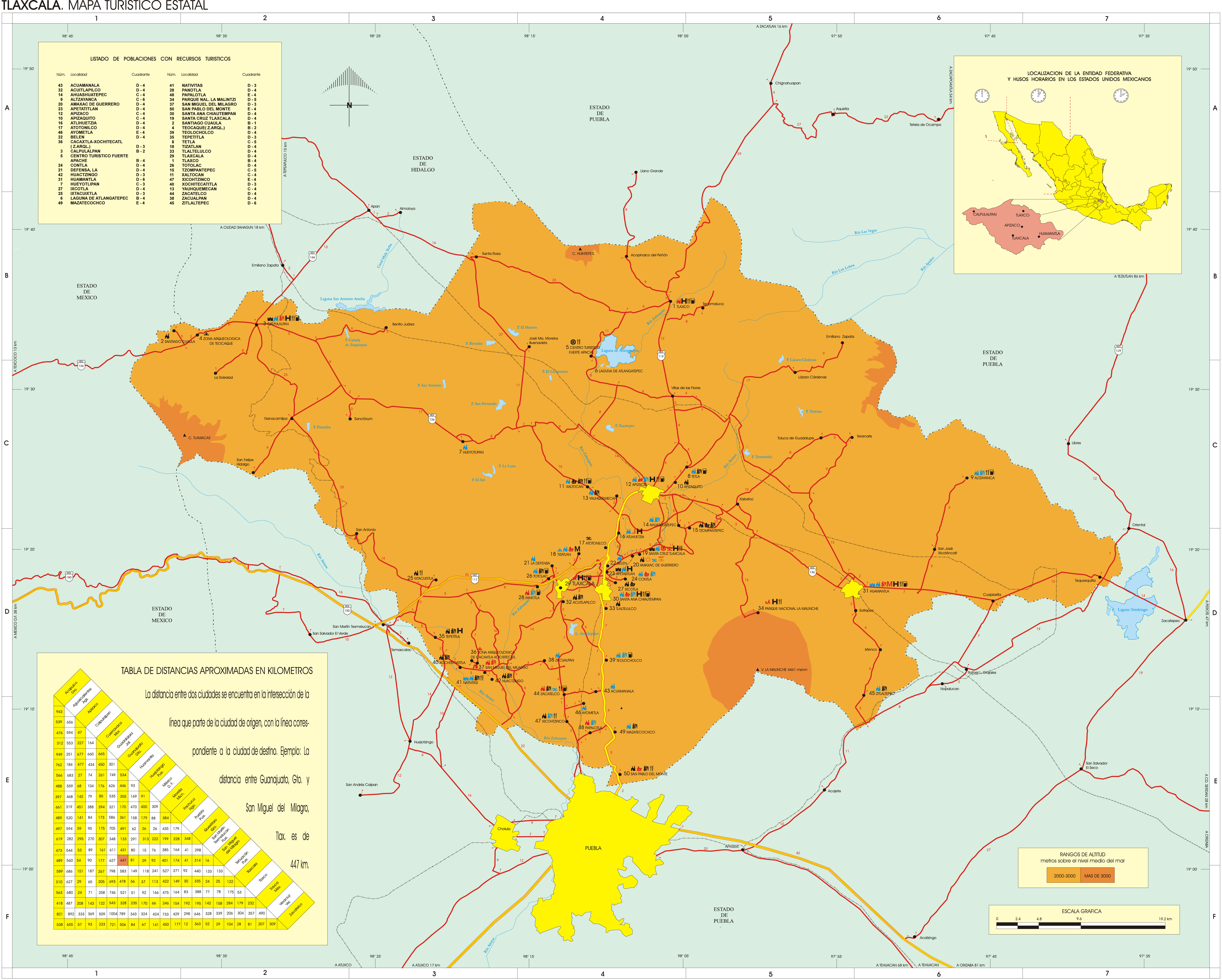 Mapa De Tlaxcala Mexico Mapa De Tlaxcala - Tamaño Completo | Gifex