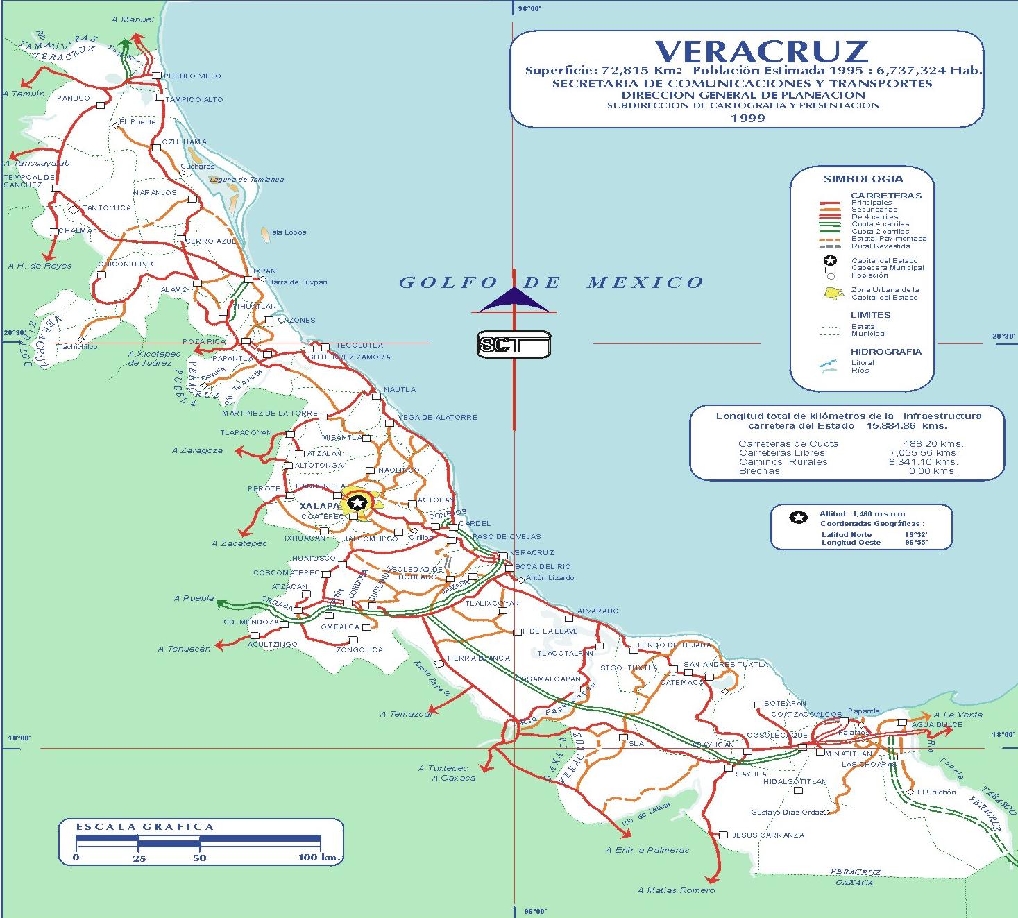 Mapa De Veracruz México Mapa De Veracruz - Tamaño Completo | Gifex