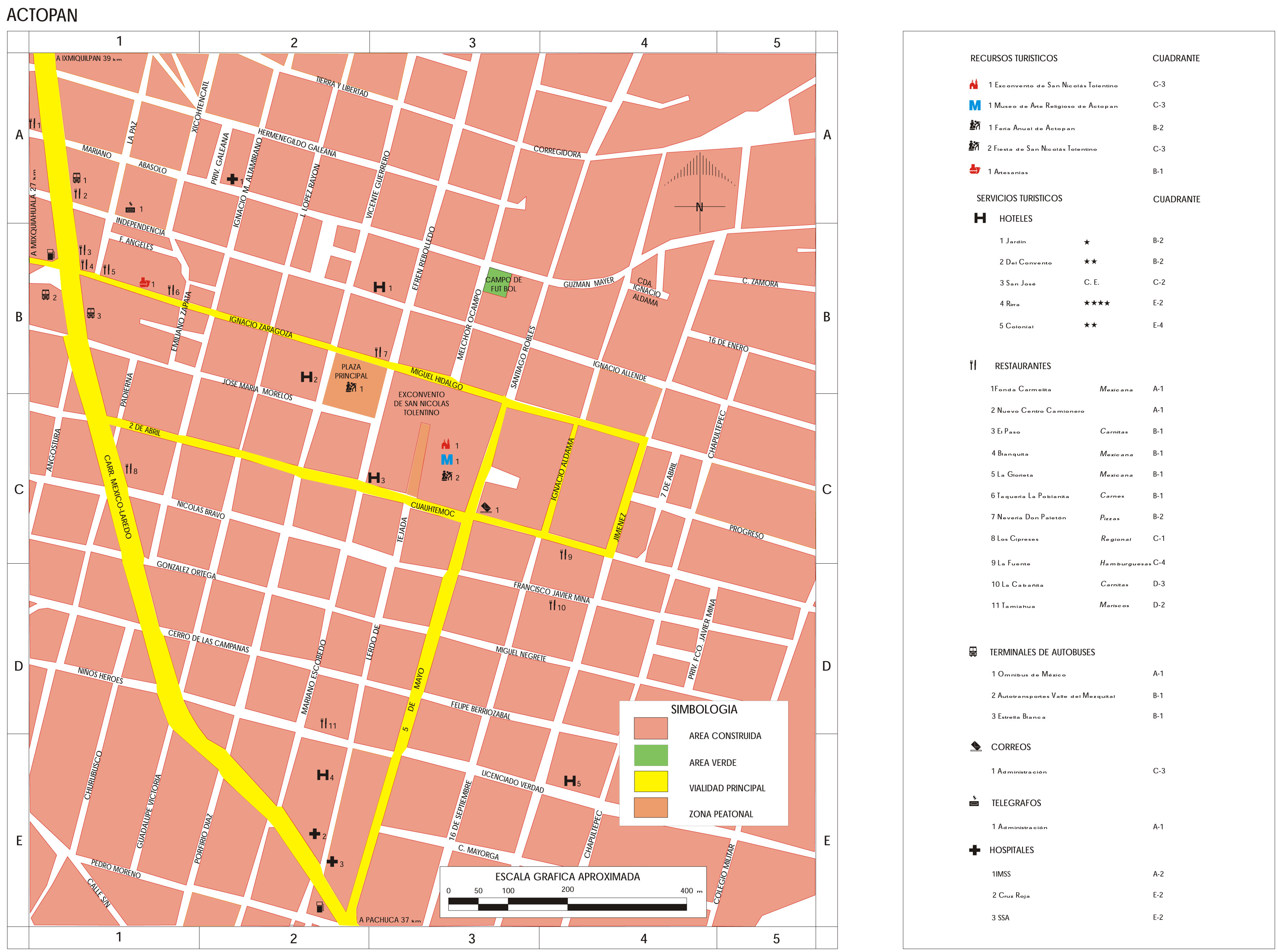 Mapa de Actopan Tamaño completo Gifex
