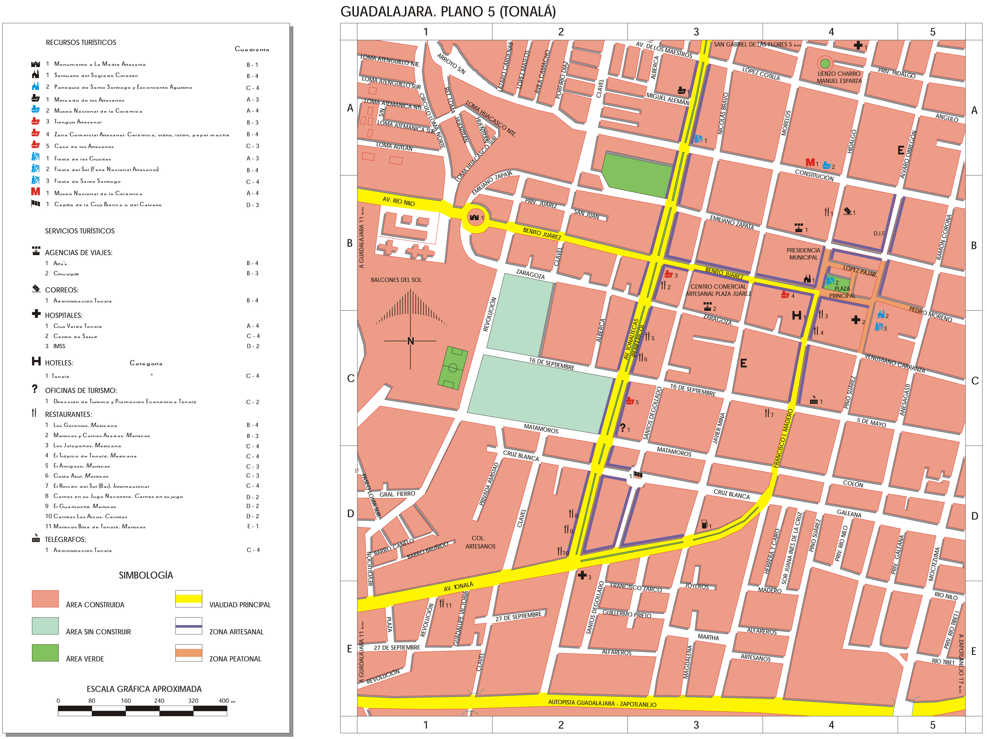 Map of Tonalá Full size Gifex