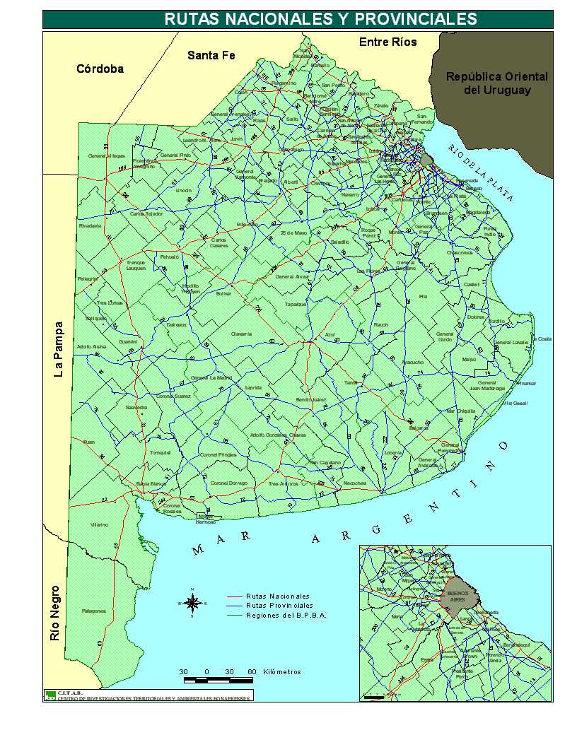National and Provincial Routes in the Province of Buenos Aires Gifex