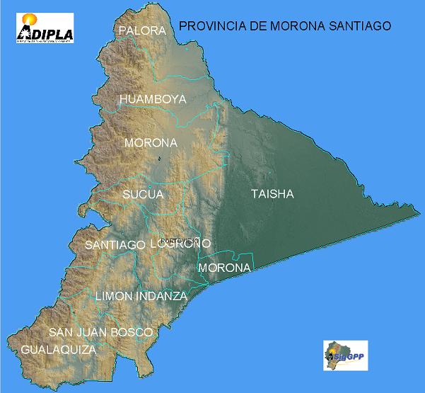 Mapa físico de Morona Santiago Tamaño completo Mapa físico de Morona Santiago Tamaño completo