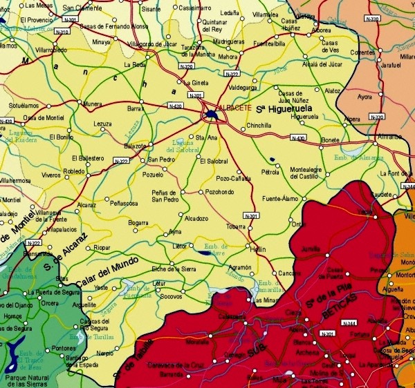 Province of Albacete map Full size Gifex