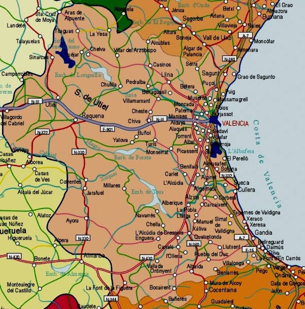 Large Valencia Maps For Free Download And Print High Resolution