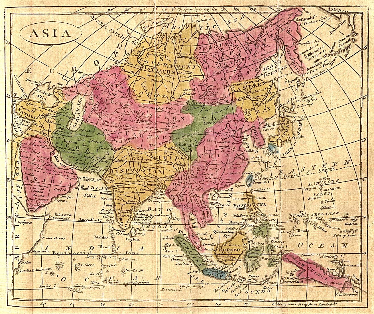 asia map 1808