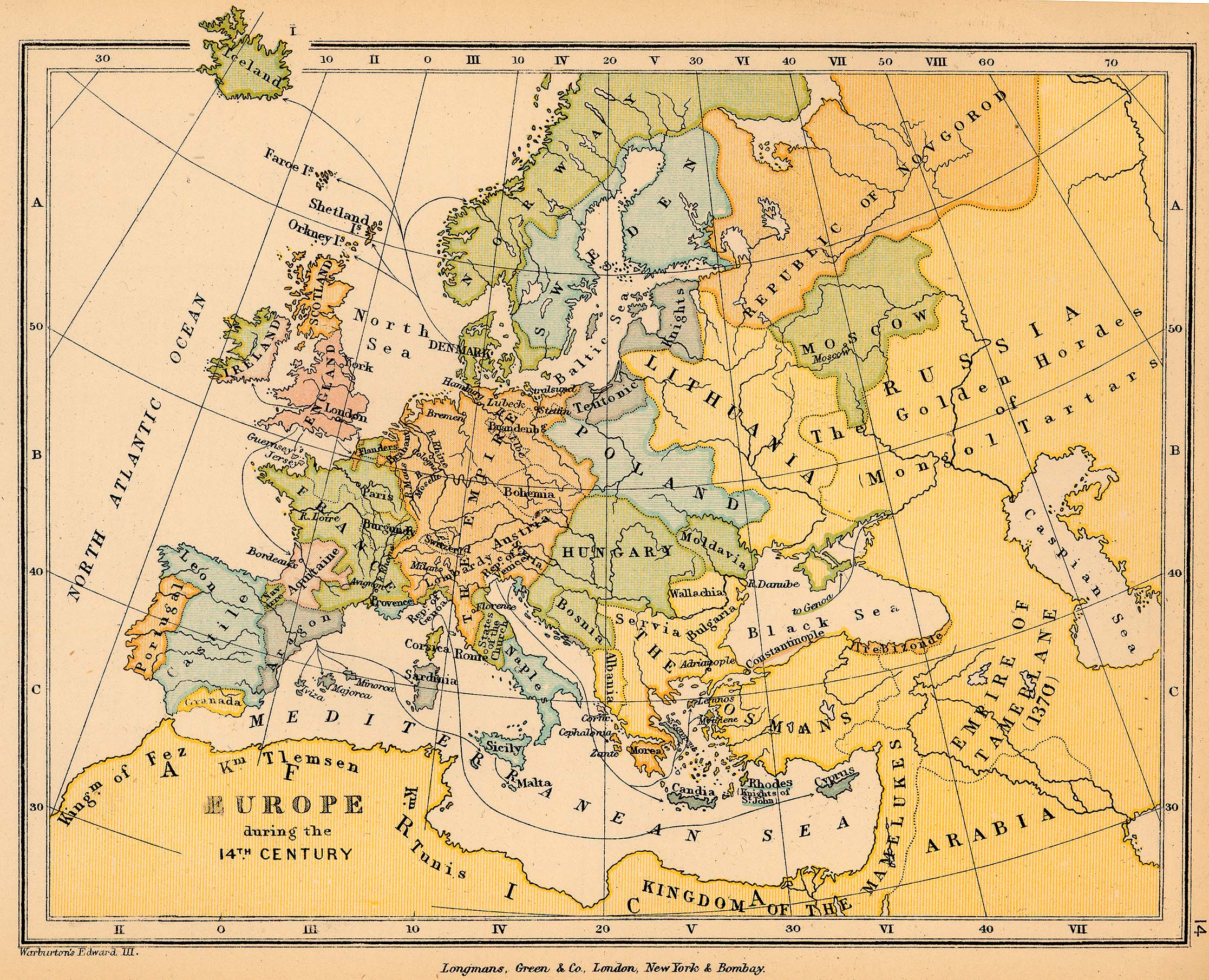 Europa durante el siglo XIV Tamaño completo Gifex