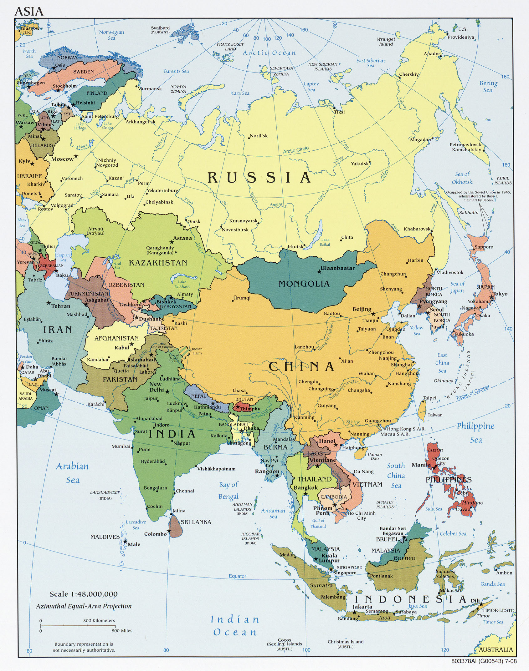 Mapa Politico De Asia Tamano Completo Gifex