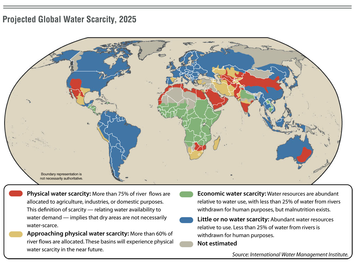 Escasez del Agua en el Mundo en 2025 Tamaño completo Escasez del Agua en el Mundo en 2025 Tamaño completo
