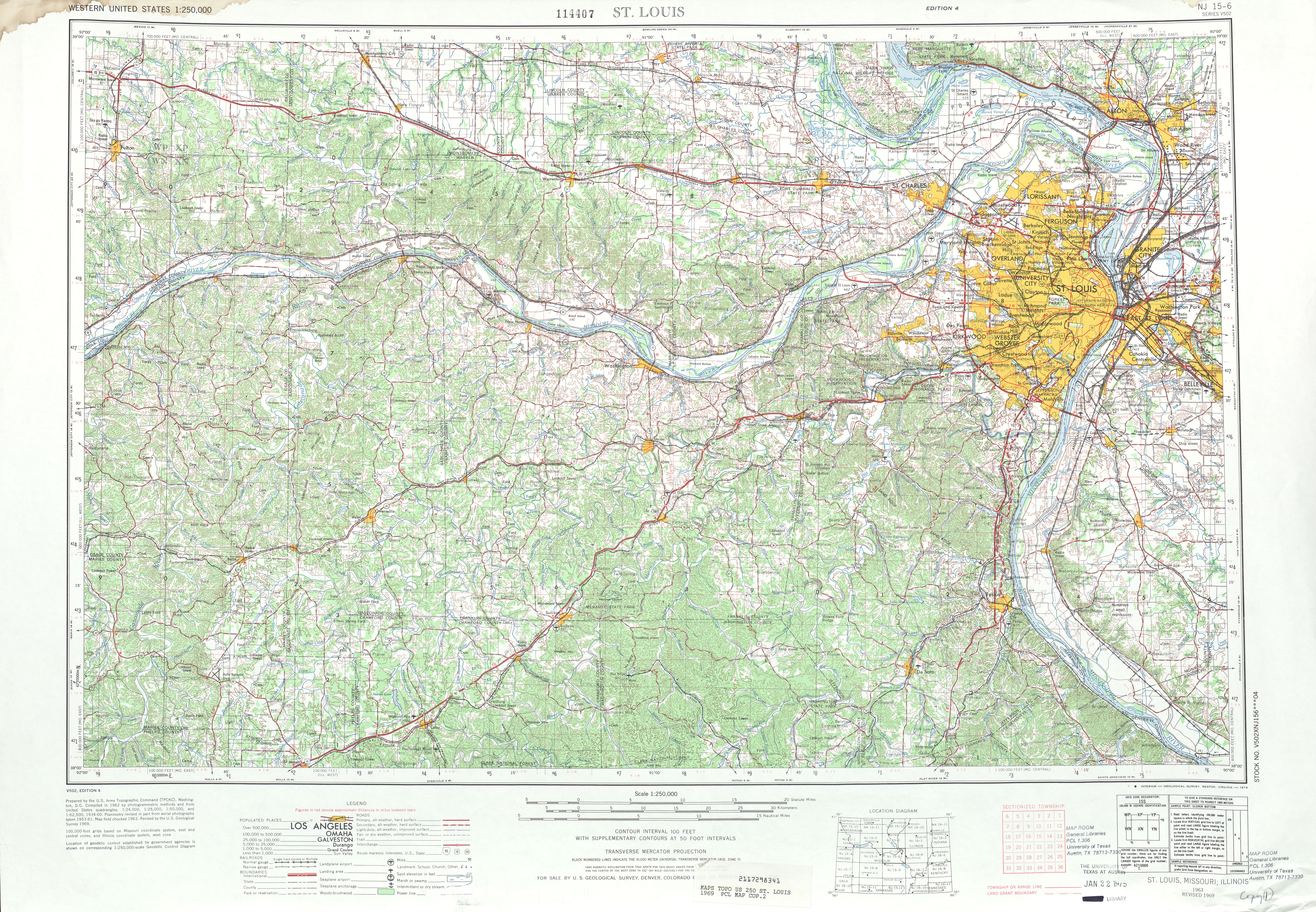 St Louis Elevation Map Area Around Saint Louis In The United States - Full Size | Gifex
