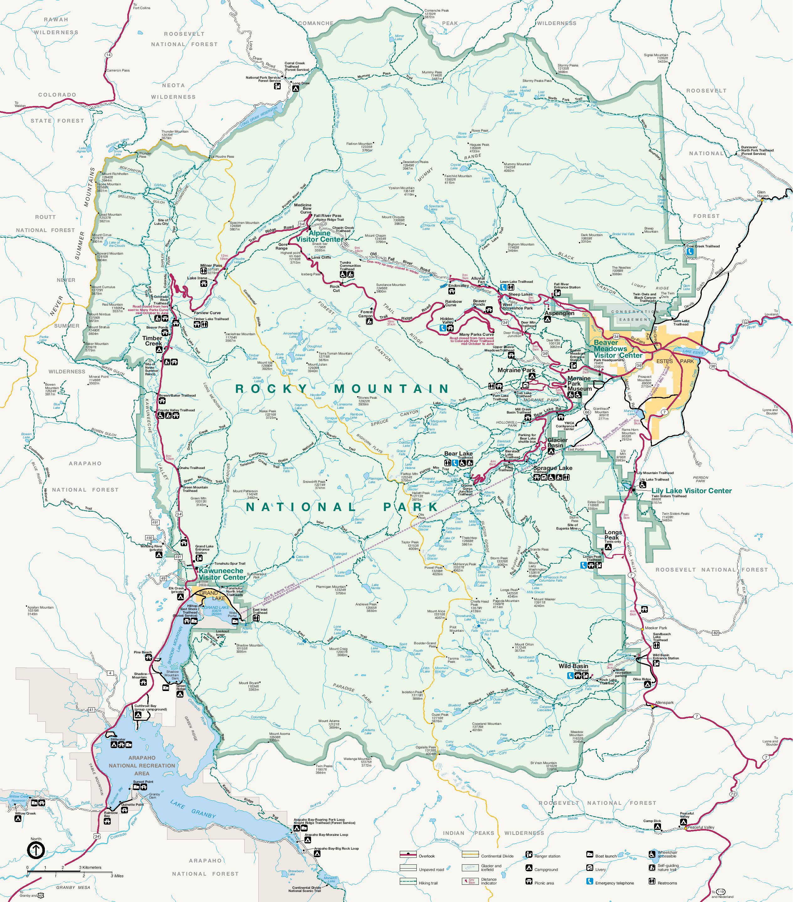 Sombra tolerancia Moderador las rocosas mapa