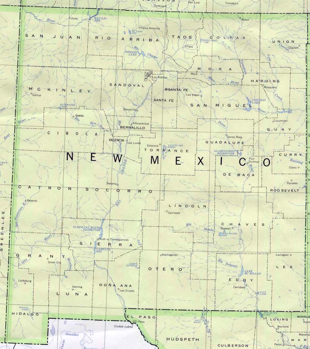 Political Map Of New Mexico United States Full Size Gifex