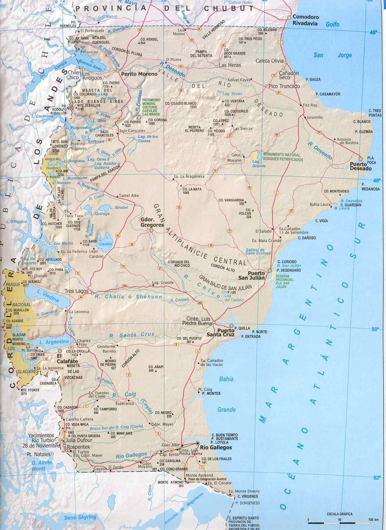 Mapa de la Provincia de Santa Cruz, Argentina Gifex Mapa de la Provincia de Santa Cruz, Argentina Gifex