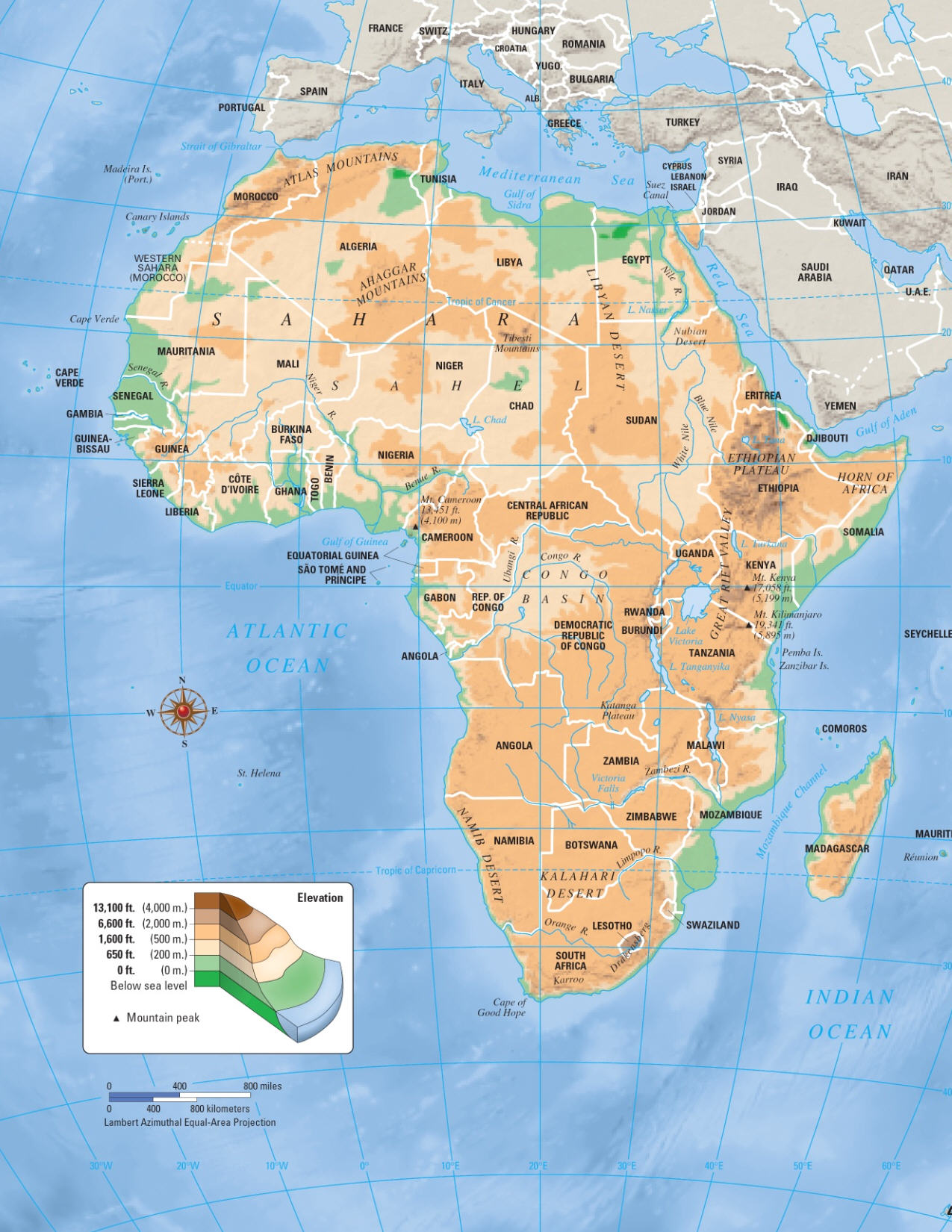 relief of Africa : r/MapPorn