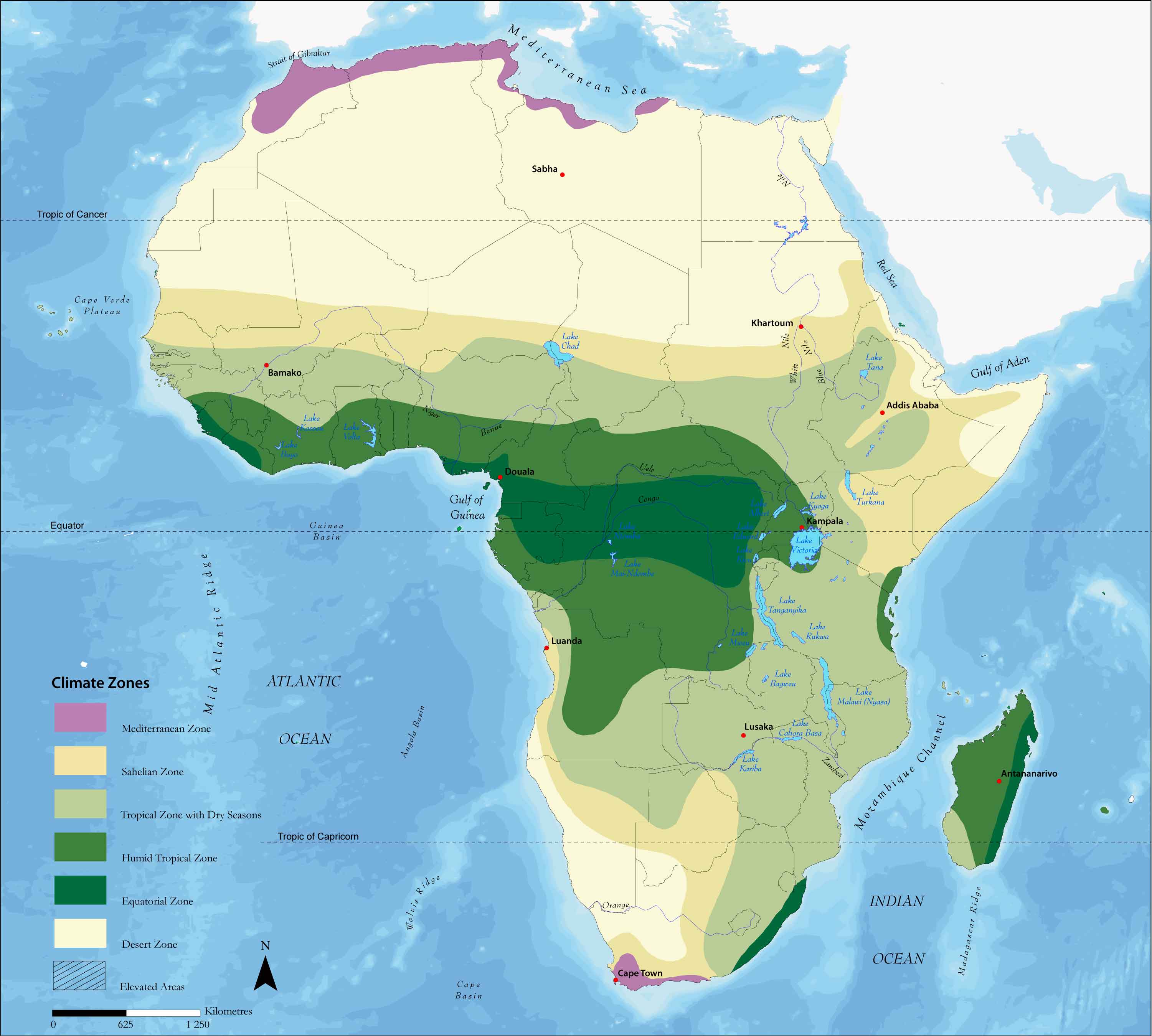 Map Of Africa Climate Zones Africa climate zones   Full size | Gifex