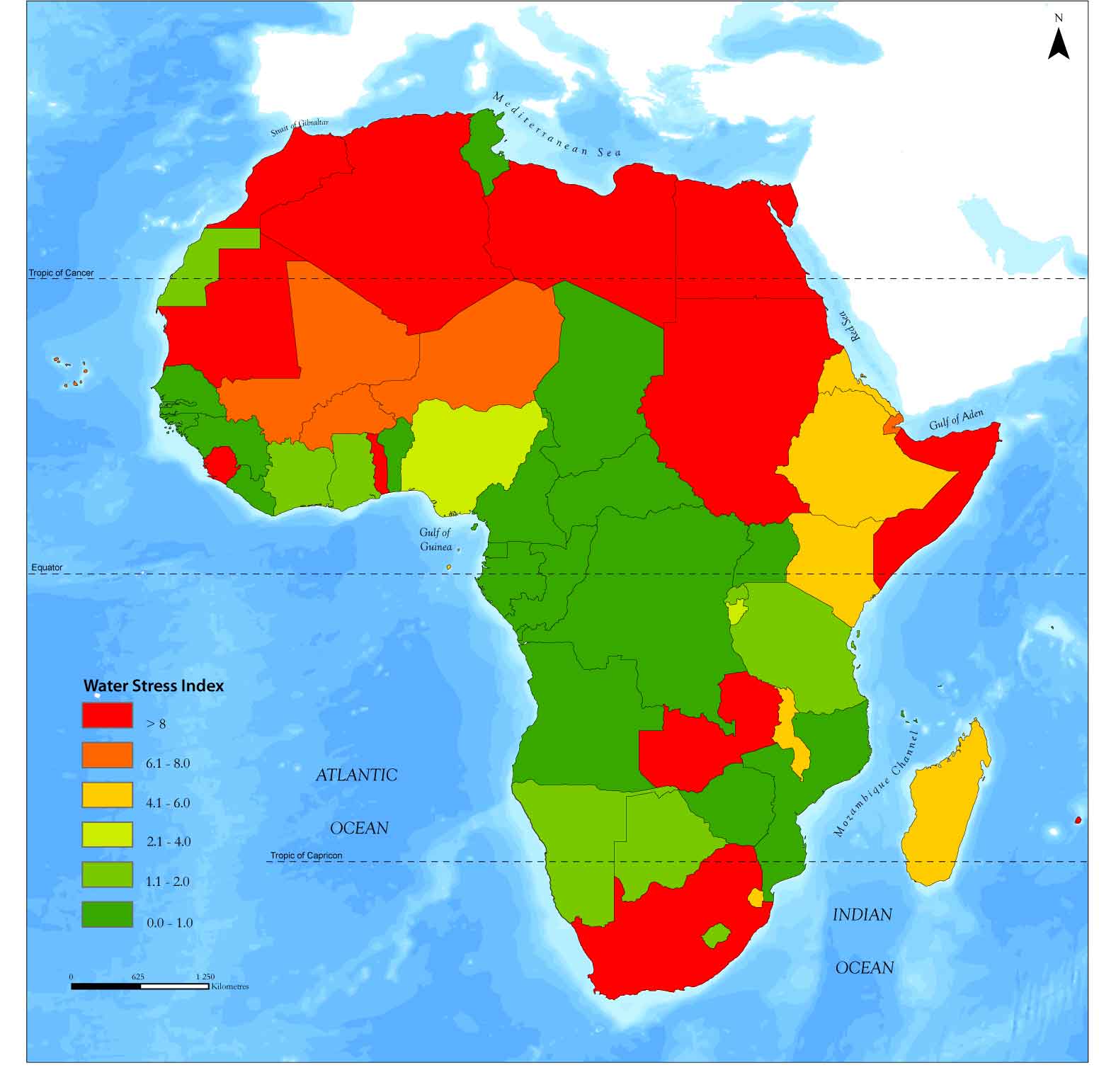Africa Water Map