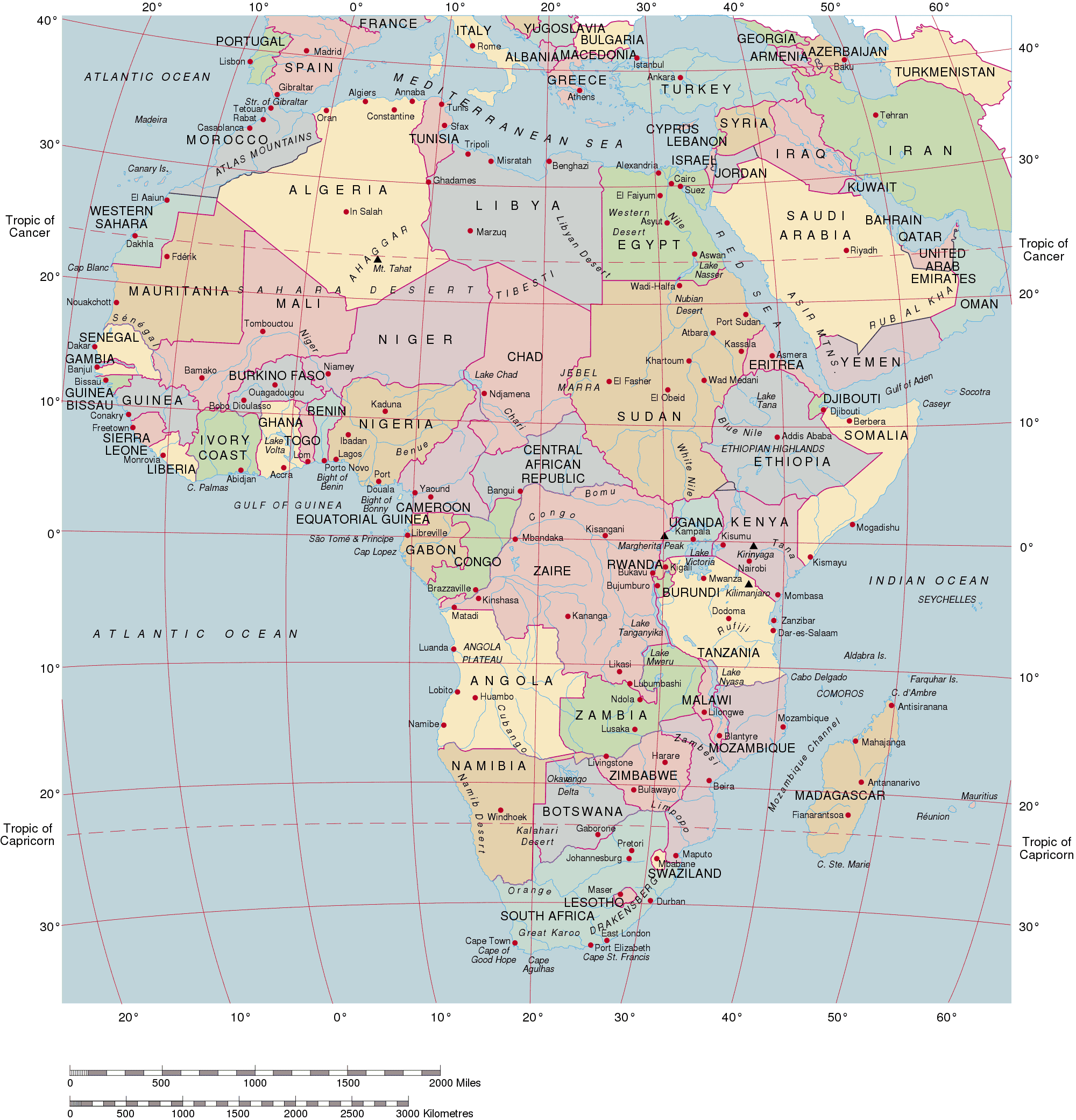 Mapa Politico De África Tamaño Completo 7736