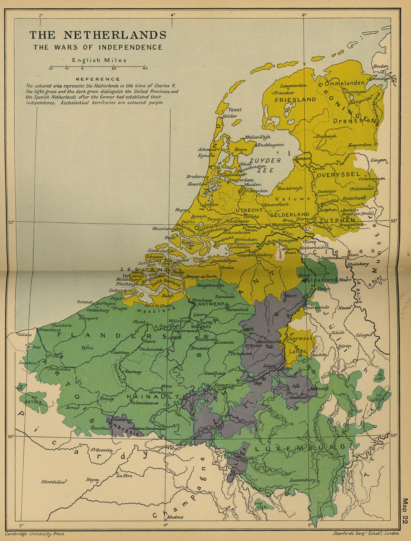 La Guerra de los Ochenta años o Guerra de Flandes, Países Bajos