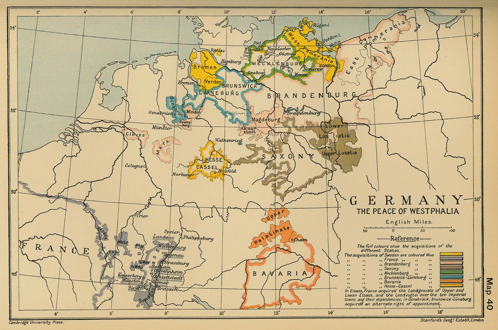 Germany The Peace of Westphalia 1648 Full size
