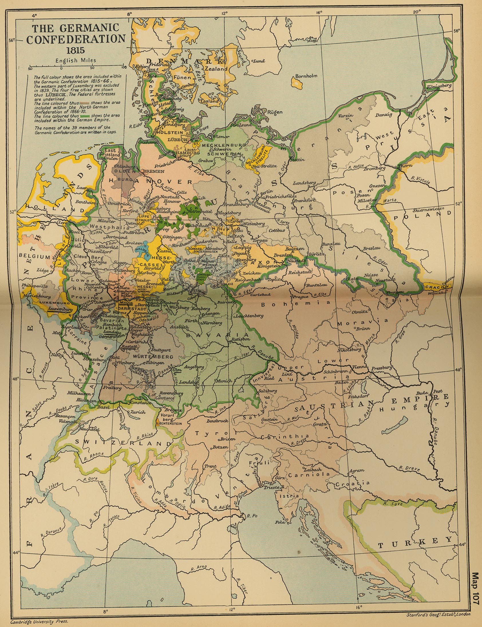 The German Confederation 1815 Full size