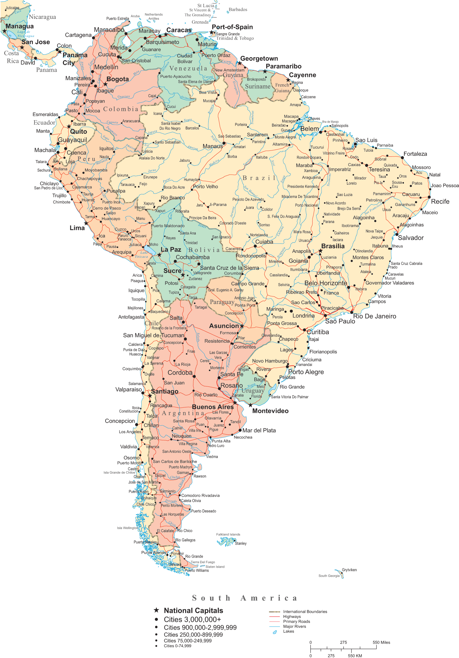 Mapas de América del Sur y Centroamérica, más de 250 imágenes para  descargar e imprimir gratis