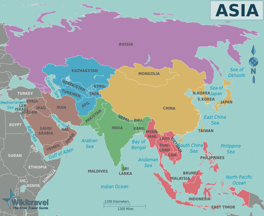 asia political map