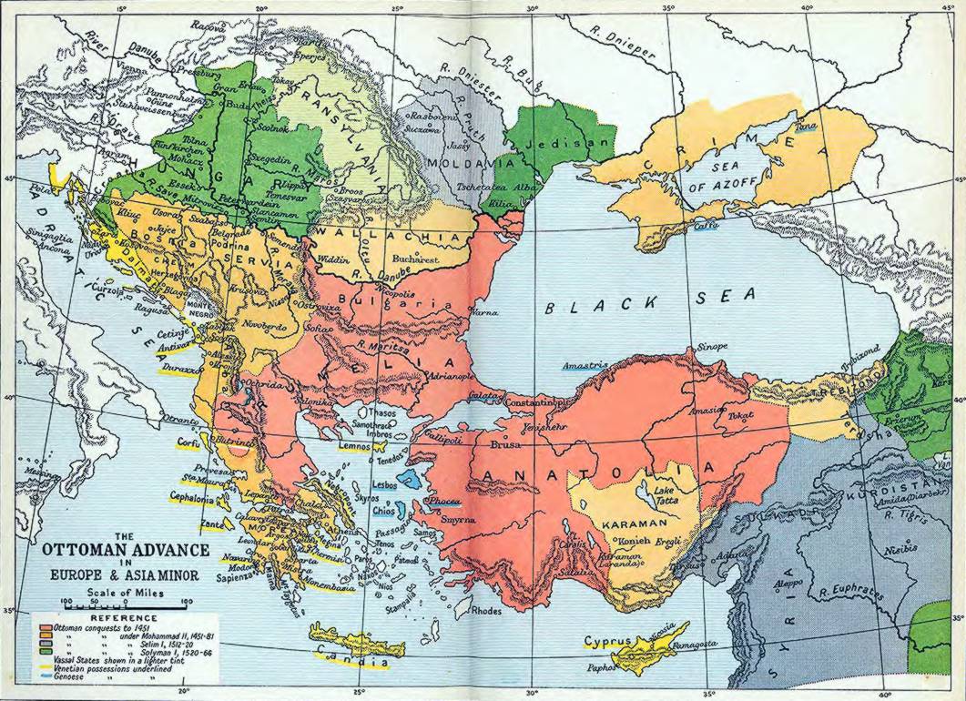 map of europe and asia minor The Ottoman Advance In Europe And Asia Minor 1451 1566 Gifex map of europe and asia minor