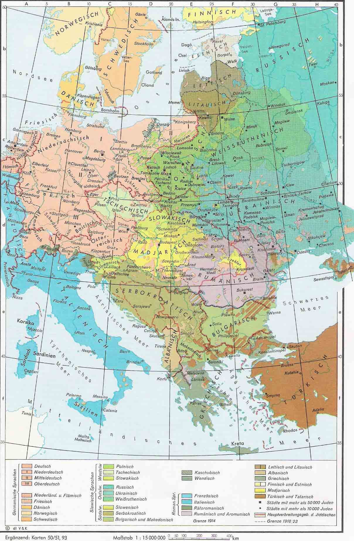 languages in central and eastern europe 1910