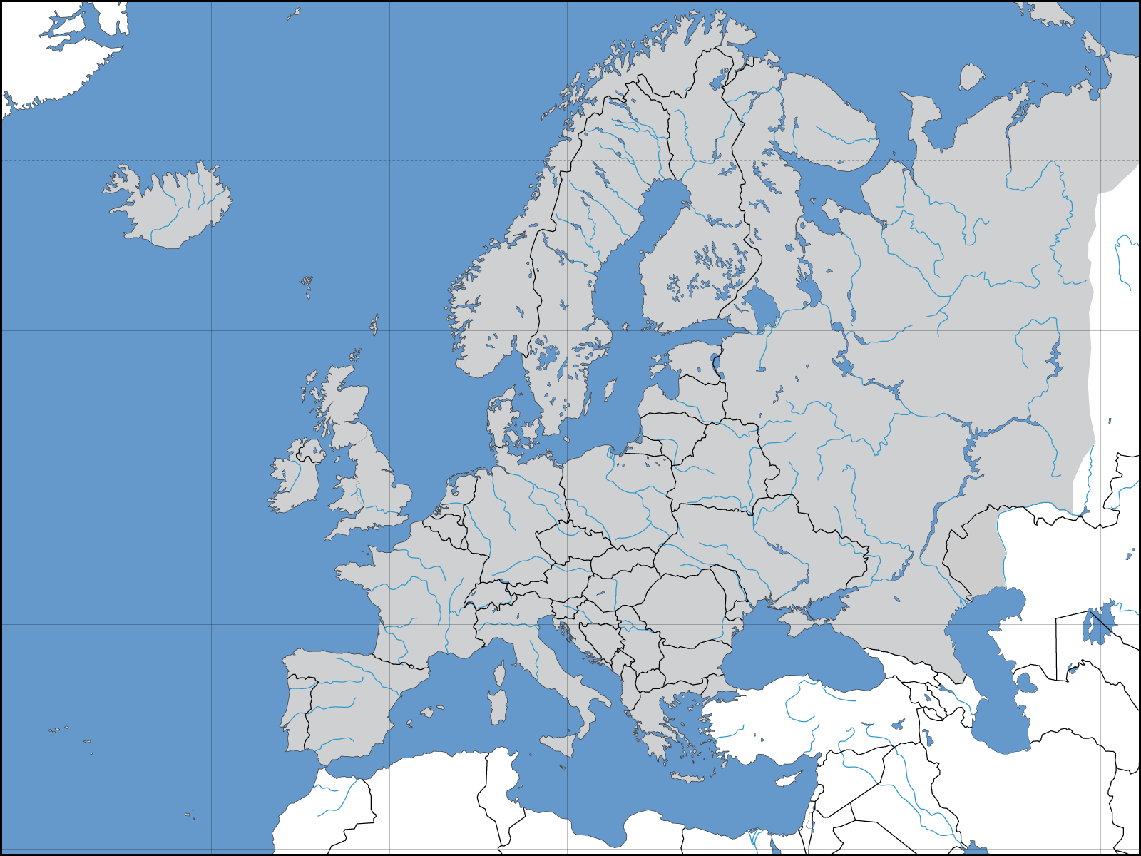 Mapa Político Mudo De Europa Tamaño Completo